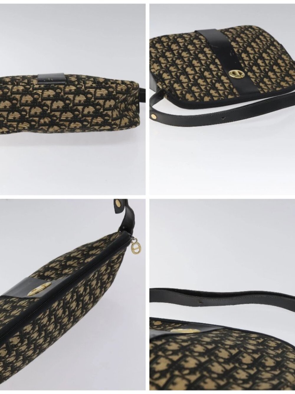 Christian Dior Trotter Canvas Shoulder Bag Black - Picture 16 of 16